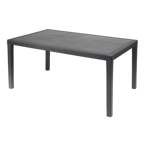 TABLE A MANGER TABLE DE PICNIC TABLE D'EXTERIEUR TABLE DE JARDIN PRINCE ANTHRACITE 150X90XH72CM+Sunnydays