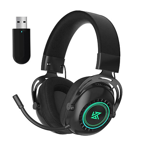 Yonis Casque Audio Gaming RGB Sans Fil Confortable