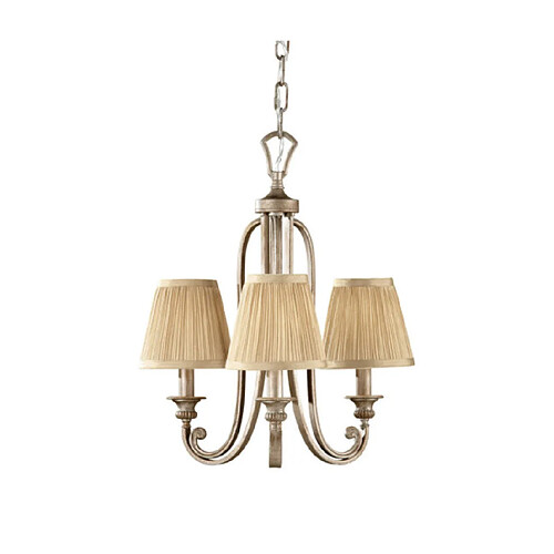 Elstead Lighting Chandelier extérieur Abbey Acier doux Sable d'argent