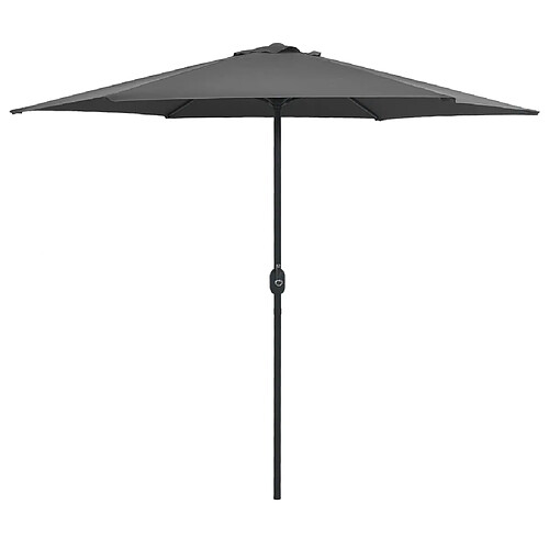 vidaXL Parasol de jardin et mât en aluminium 270x246 cm Anthracite