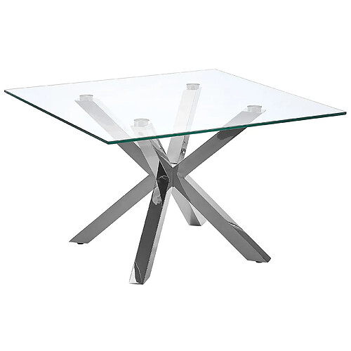 Beliani Table basse Verre de sécurité Argenté STARLIGHT