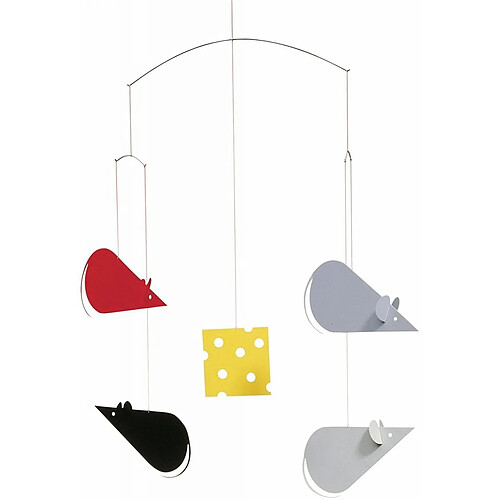 Flensted Mobiles Cheesemice rouge/gris