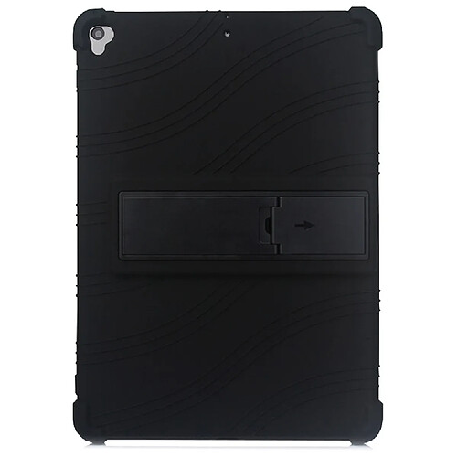 Coque en silicone anti-rayures, découpes précises avec béquille noir pour votre iPad 10.2 (2021)