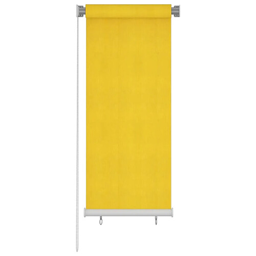 vidaXL Store roulant d'extérieur 60x140 cm Jaune PEHD