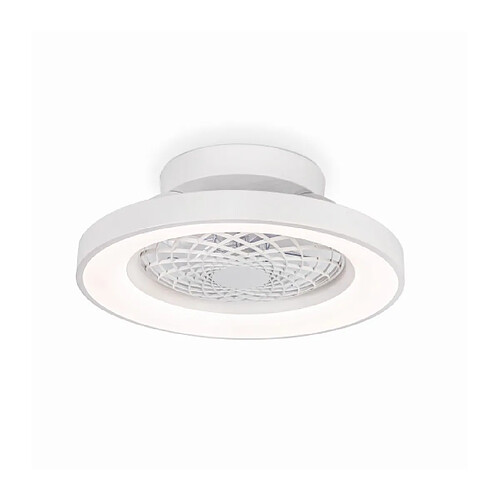 Luminaire Center Plafonnier ventilateur Tibet blanc 1 ampoule 18,5cm