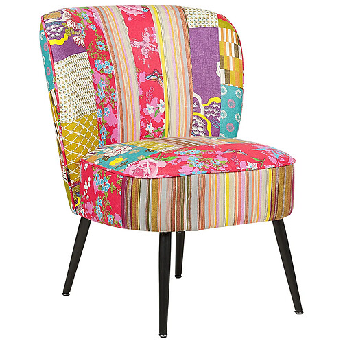 Beliani Fauteuil VOSS Tissu Multicolore