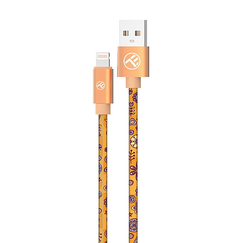 Câble Tellur Graffiti USB vers Lightning, 3A, 1m, orange