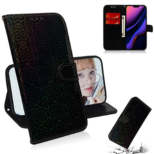 Wewoo Housse Coque Pour iPhone 11 couleur unie boucle magnétique coloré étui en cuir PU avec titulaire et fentes cartes et portefeuille et lanière noir