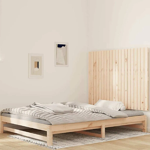 Maison Chic Tête de lit scandinave pour lit adulte,Meuble de chambre murale 127,5x3x90 cm Bois massif de pin -MN98233