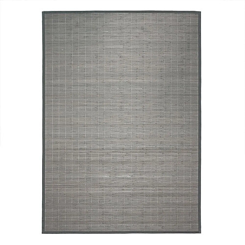 Thedecofactory BALI CHIC - Tapis en bambou à lattes et ganse gris 133x180