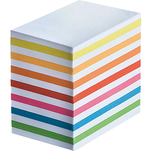 WEDO Bloc cube, 50x90 mm, blanc / coloré, 700 feuilles ()