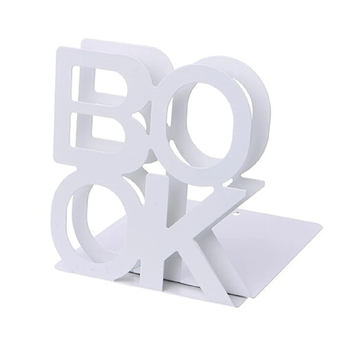 Wewoo Alphabet en forme de fer serre-livres métal support de de bureau pour les livres blanc