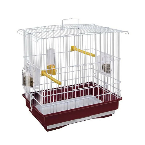 Ferplast Cage à oiseaux - rouge et blanc