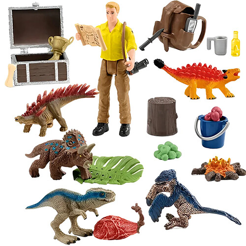 Schleich Set de Jeu Calendrier de l'avent Dinosaurs avec Figurine de Luis Multicolore