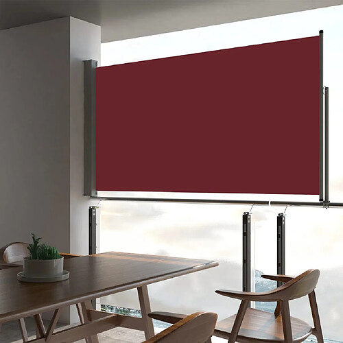 vidaXL Auvent latéral rétractable de patio 160x300 cm Rouge