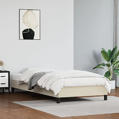 vidaXL Cadre de lit sans matelas crème 80x200 cm similicuir