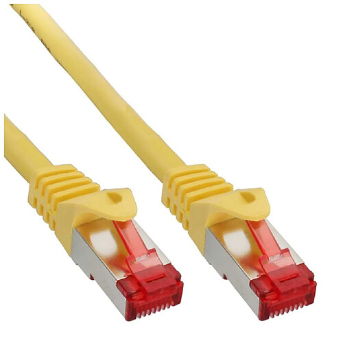 Câble de raccordement InLine® S / FTP PiMF Cat.6 250 MHz sans cuivre halogène jaune 2 m