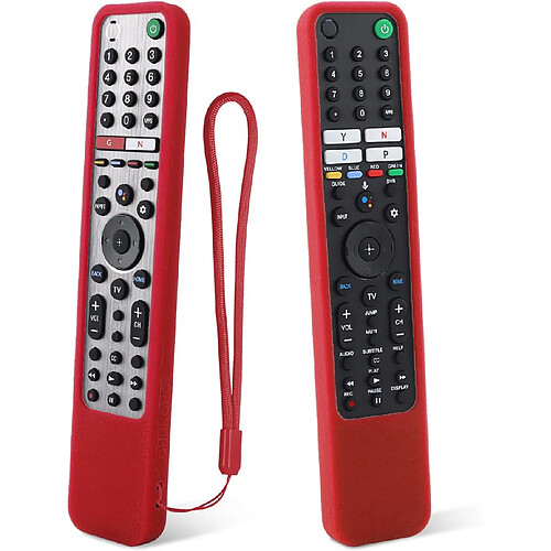 SANAG etui De Protection En Silicone Pour Sony Tv Telecommande Vocale, Rmf-Tx500E Rmf-Tx600E Rmf-Tx611E Rmf-Tx520E, Housse Coque Pour Sony Telecommande, Antiderapage, Antisismique, Lavable(Rouge)