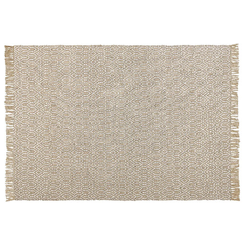 Beliani Tapis beige à motif géométrique 140 x 200 cm POZANTI