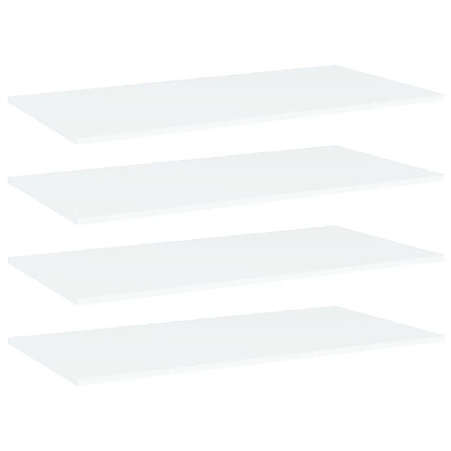 vidaXL Panneaux de bibliothèque 4 pcs blanc bois d’ingénierie