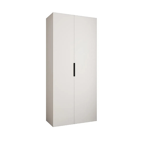 Abiks Meble Armoire à portes battantes Como 4 245,5/110/50 2 portes (blanc/noir)