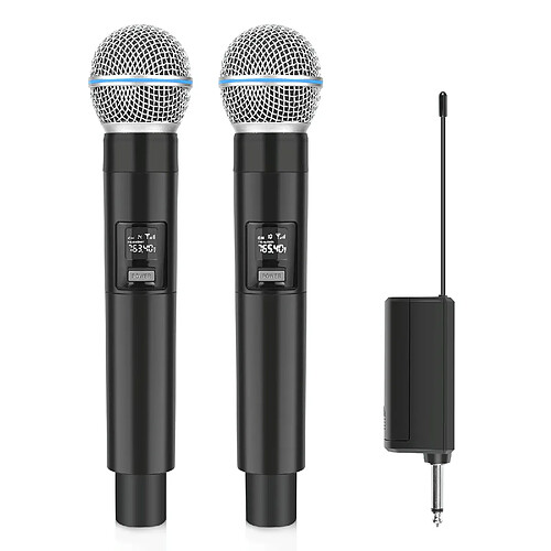 Yonis Microphone Sans Fil Avec Écran LED Noir