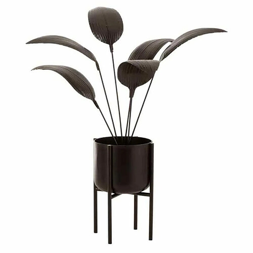 Paris Prix Décoration pour Plante Métal 103cm Marron Foncé