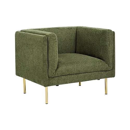 Beliani Fauteuil MOEN Tissu Vert