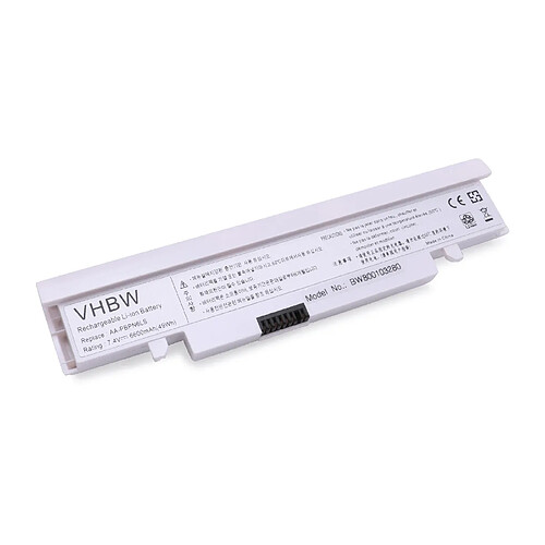 Vhbw Batterie LI-ION 6600mAh 7.4V pour SAMSUNG NC110, NC210, NP-NC110, NP-NC210. Remplace AA-PBPN6LB, AA-PBPN6LS, AA-PBPN6LW, AA-PLPN6LB etc.