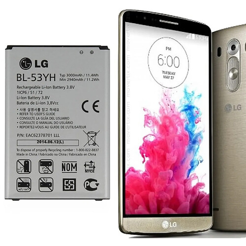 LG BL-53YH Batterie originaleper LG G3 D855 3000 mAh Li-Ion