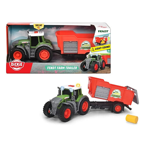 Dickie Tracteur avec remorque Fendt Farm Trailer