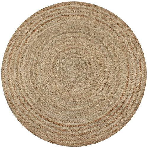 Decoshop26 Tapis Jute tressé 90 cm rond DEC023923