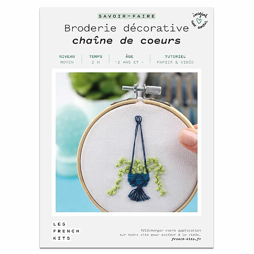 Youdoit Coffret DIY - Broderie décorative - Plante suspendue