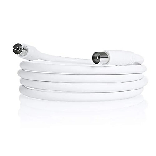 PremiumCord TV M/F, 75 Ohm, 10m câble coaxial IEC Blanc - Câbles coaxiaux (75 Ohm, 10m, 10 m, IEC, IEC, Male Connector/Female Connector, Blanc, 75 Ohm)