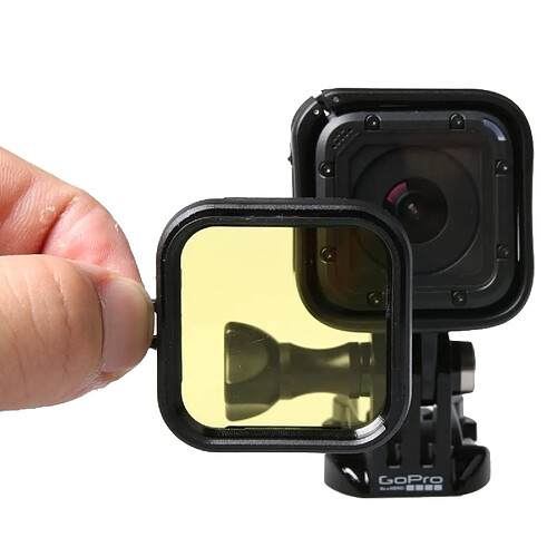 Wewoo Filtre jaune pour la session de GoPro HERO4 de plongée d'accessoire de de logement standard