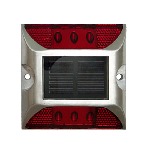 Ultra lumineux extérieur de l'énergie solaire conduit conduit de lumière allée route lampe rouge