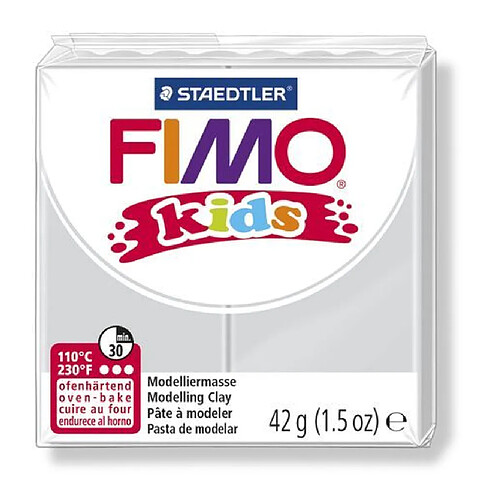 Pâte Fimo Kids 42 g Gris clair 8030.80 - Fimo