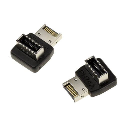 Kalea-Informatique Adaptateur USB type E Male Femelle en équerre à 90 degrés