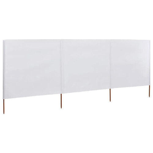 Maison Chic Paravent/Cloison de séparation 3 panneaux Tissu 400 x 120 cm Blanc -MN16886