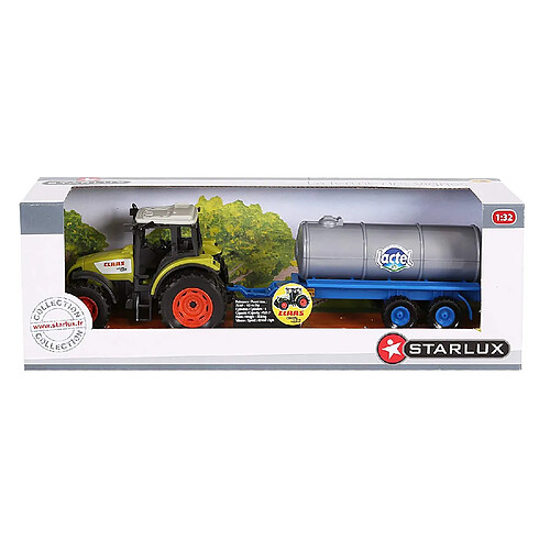 Starlux - Coffret Tracteur Claas Celtis 456 et Citerne Lactel - Gamme Ferme - 1:32e