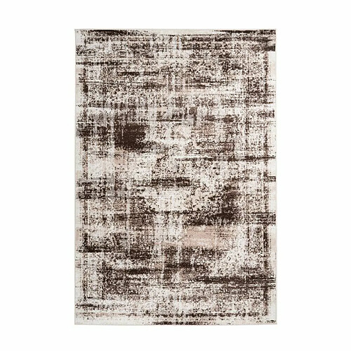 Paris Prix Tapis Vintage à Poils Courts Ariya Taupe & Marron 80 x 150 cm