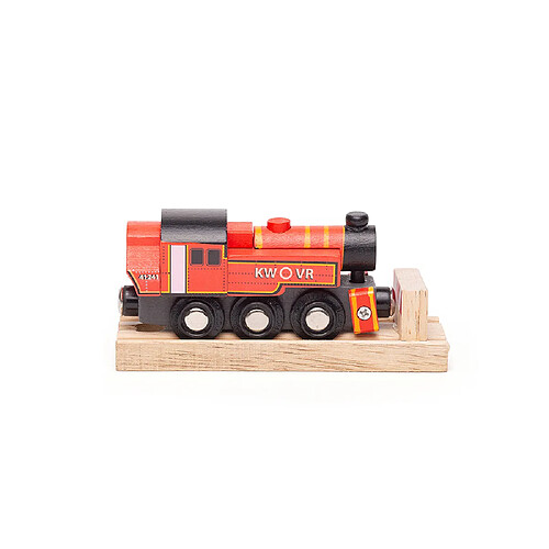 Bigjigs Rail Réplique du moteur de train Ivatt rouge