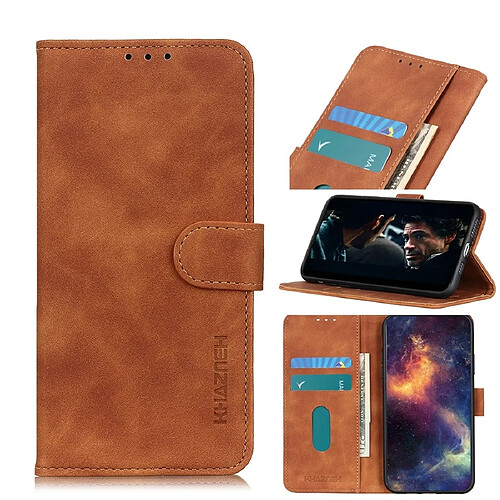 Wewoo Coque Pour iPhone 11 PU + TPU Etui à rabat en cuir avec support logements cartes et porte-monnaie Marron