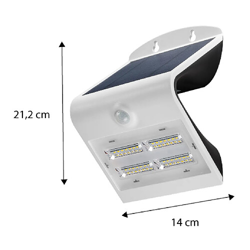 GOOBAY - Applique Murale Solaire LED avec Detecteur de Mouvements - 3.2W