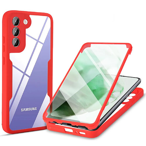 Coque en TPU + acrylique antichoc rouge pour votre Samsung Galaxy S22 Plus 5G