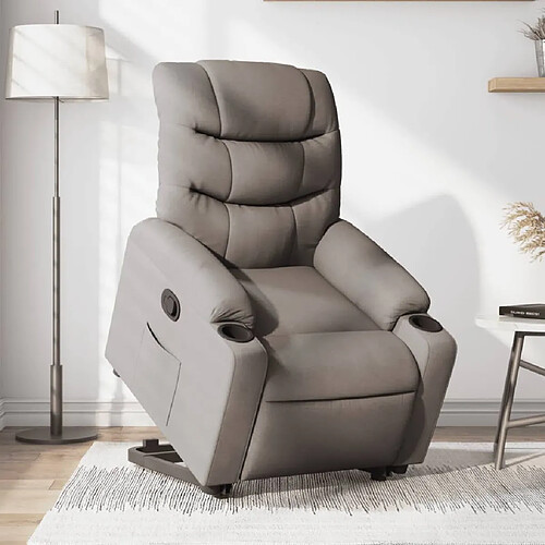 vidaXL Fauteuil inclinable taupe tissu