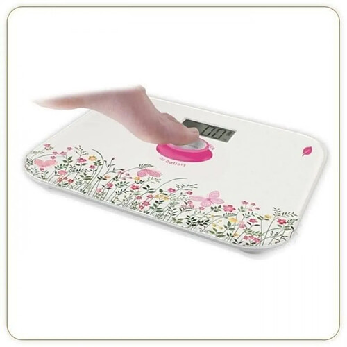 Balance - Pese Personne LITTLE BALANCE 8328 Kinetic, sans pile, Rechargeable par son bouton Little , 180 kg / 100 g, Floral