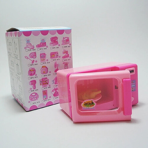 Wewoo Enfants Mini Cute Micro-ondes Four Faites semblant Jeu de rôle Éducatif pour Cuisine Jouets Rose