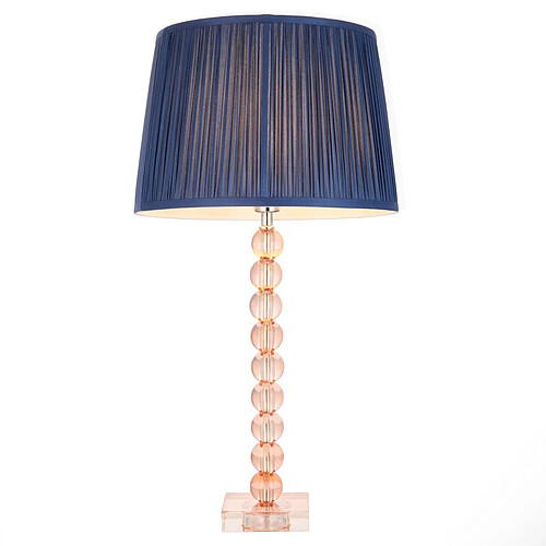 Endon Base et abat-jour Lampe de Table Blush Cristal Verre & Soie Bleu Nuit