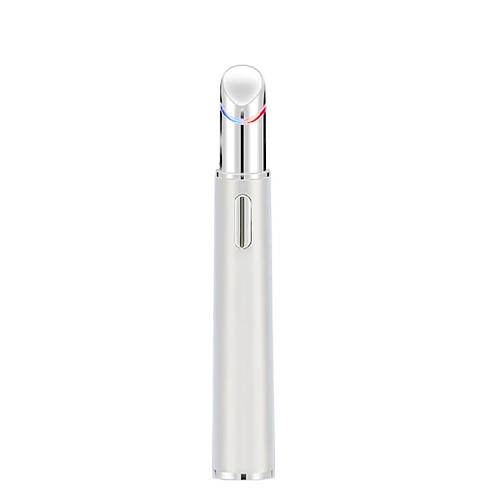 Universal Masseur électrique pour les yeux Vibration anti-vieillissement Soin de la peau Stylo Masseur Lumière LED Thérapie Visage Bâton Enlèvement Poches pour les yeux | Appareil de beauté pour la maison (argent)